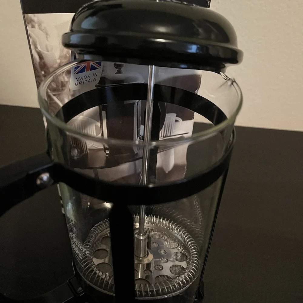 VTG La Cafetière 8 Cup French Press The‎ Original Black Enamel Finish